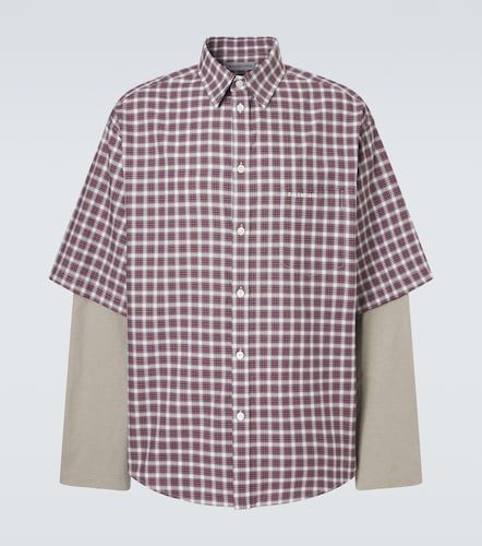 Camicia in cotone a quadri - Balenciaga - Modalova