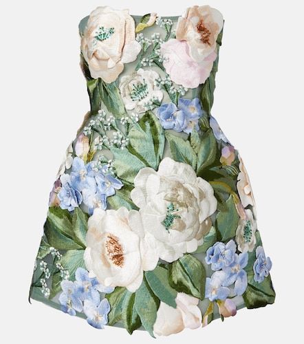 Roselle floral-applique minidress - Leo Lin - Modalova