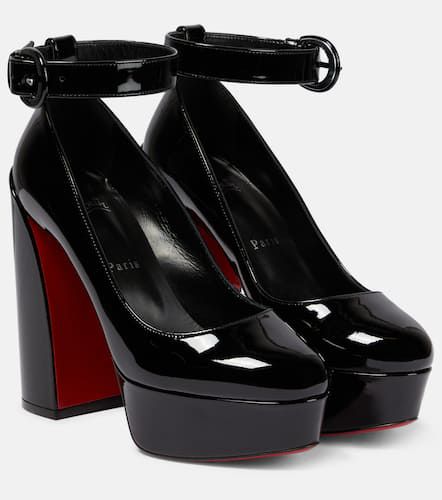 Movida Strap patent leather platform pumps - Christian Louboutin - Modalova