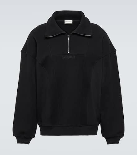 Cotton fleece half-zip sweatshirt - Saint Laurent - Modalova