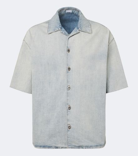 Camisa bowling de denim con anagrama - Loewe - Modalova