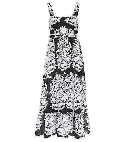 Printed cotton voile midi dress - Juliet Dunn - Modalova