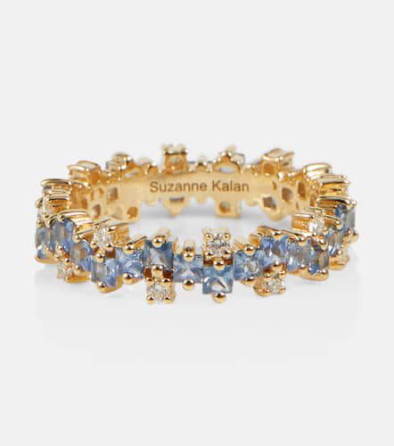 Anillo de oro de 18 ct con zafiros y diamantes - Suzanne Kalan - Modalova