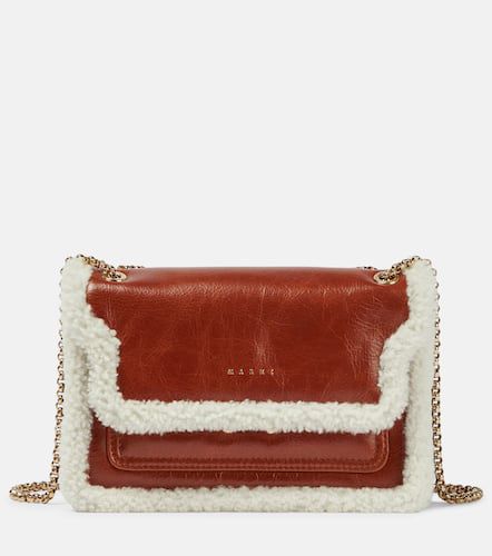 Trunk Small shearling-lined leather shoulder bag - Marni - Modalova