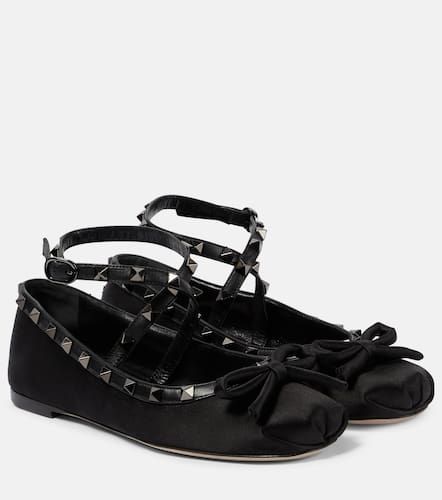 Ballerinas Rockstud aus Satin - Valentino Garavani - Modalova