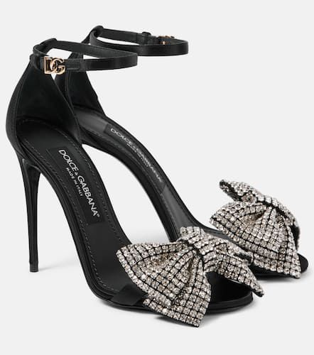 Bow Tie crystal-embellished satin sandals - Dolce&Gabbana - Modalova