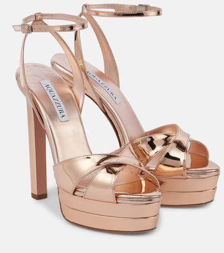 Plateausandalen Divine aus Metallic-Leder - Aquazzura - Modalova