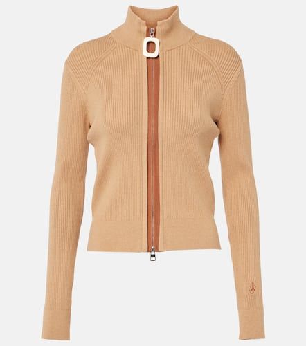 Cardigan in maglia di cotone a coste - JW Anderson - Modalova