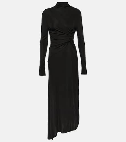 Vestido midi drapeado fruncido - Victoria Beckham - Modalova