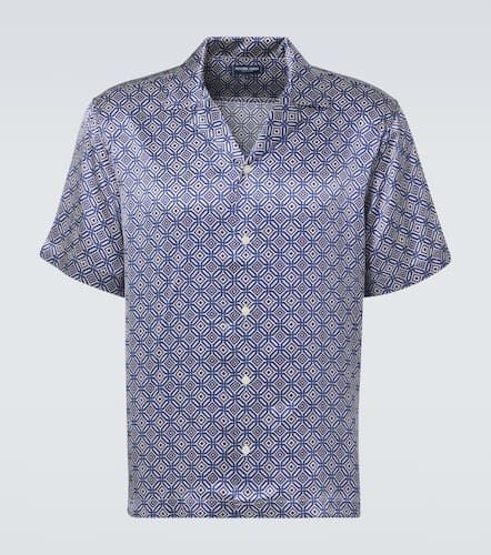 Roberto printed silk bowling shirt - Frescobol Carioca - Modalova