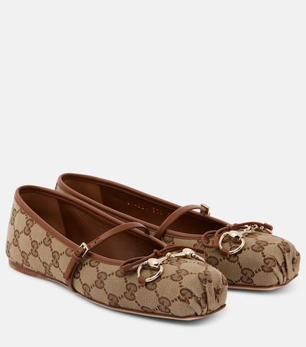 Ballerinas Horsebit GG aus Canvas - Gucci - Modalova