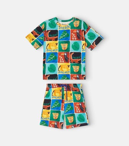 Fábula Set de camiseta y shorts de algodón estampado - Fabula - Modalova