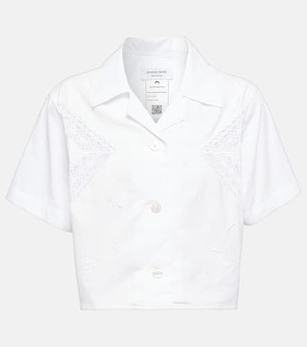 Camicia cropped in cotone - Marine Serre - Modalova