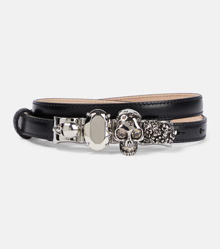 The Knuckle embellished leather belt - Alexander McQueen - Modalova