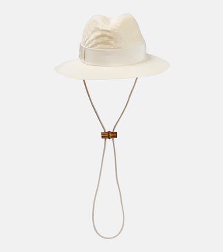 Sombrero de ala ancha efecto rafia - Gucci - Modalova