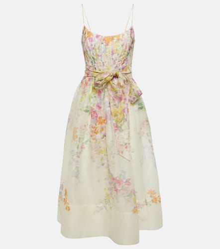 Natura floral linen and silk midi dress - Zimmermann - Modalova