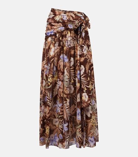 Falda larga Coco de algodón floral - Zimmermann - Modalova