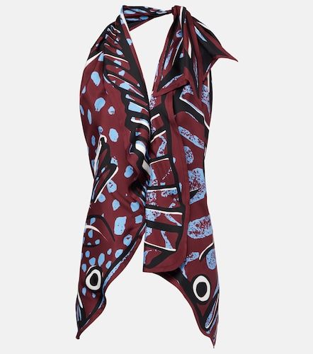 Top de sarga de seda estampado - Bottega Veneta - Modalova