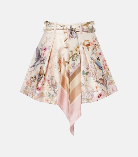 Shorts Rebellion de seda y algodón estampados - Zimmermann - Modalova