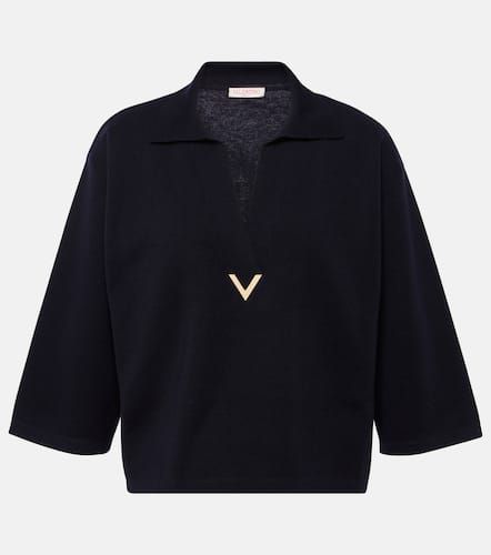 Valentino Logo virgin wool top - Valentino - Modalova