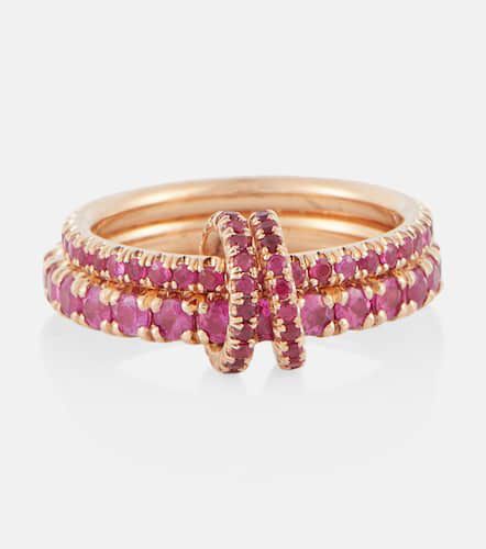 Delphinus Rouge Petite Deux 18kt gold ring with sapphires and rubies - Spinelli Kilcollin - Modalova