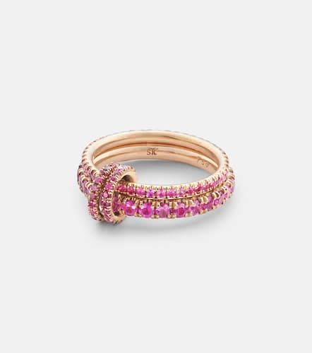 Delphinus Rouge Petite Deux 18kt gold ring with sapphires and rubies - Spinelli Kilcollin - Modalova