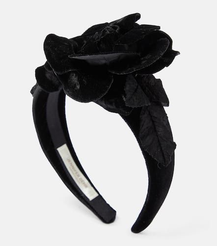 Kindra floral-appliquÃ© velvet headband - Jennifer Behr - Modalova