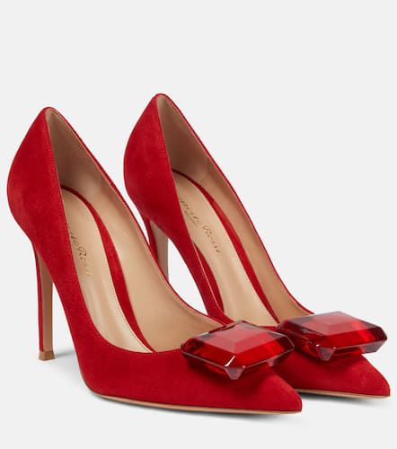 Verzierte Pumps Jaipur 105 aus Veloursleder - Gianvito Rossi - Modalova