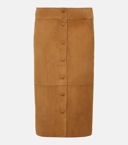 High-rise leather midi skirt - Yves Salomon - Modalova