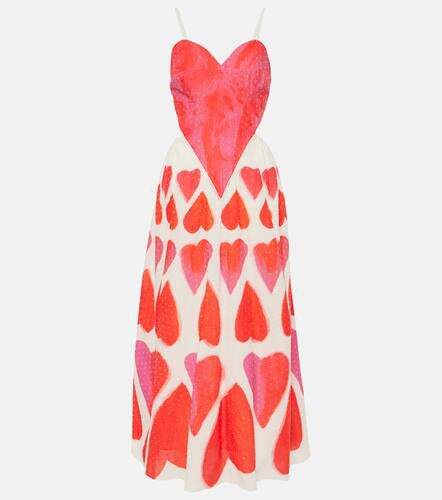 Painted Hearts cotton maxi dress - Farm Rio - Modalova