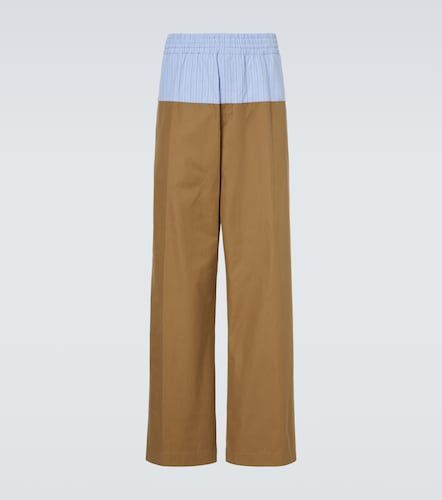 Pantalones anchos de sarga de algodón - Dries Van Noten - Modalova
