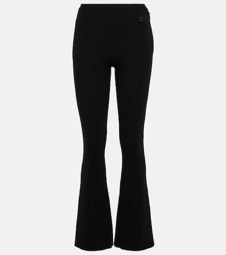 Courrèges Ribbed-knit high-rise flare pants - Courreges - Modalova