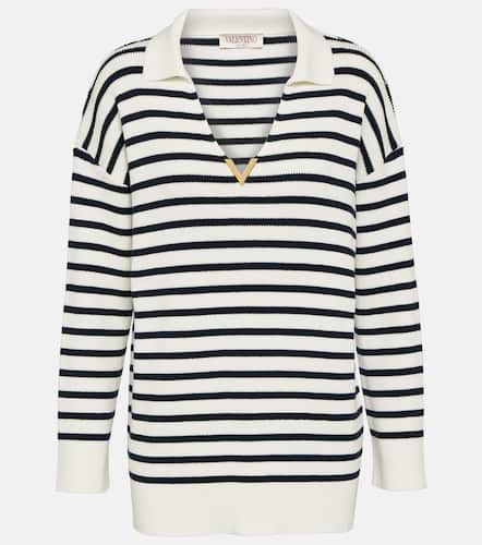 VGOLD striped cotton sweater - Valentino - Modalova
