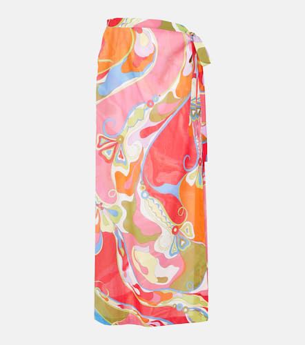 Orchidee cotton muslin beach cover-up - Pucci - Modalova