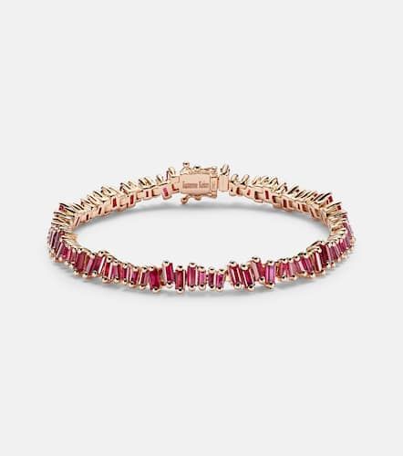 Bold 18kt rose gold bracelet with rubies - Suzanne Kalan - Modalova