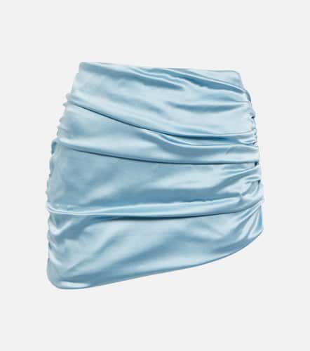 Minifalda asimétrica de satén - Alessandra Rich - Modalova