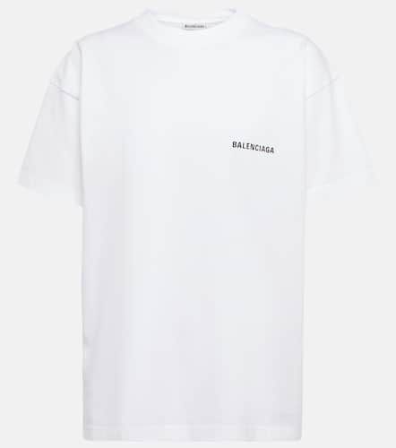 T-shirt Large in cotone con logo - Balenciaga - Modalova