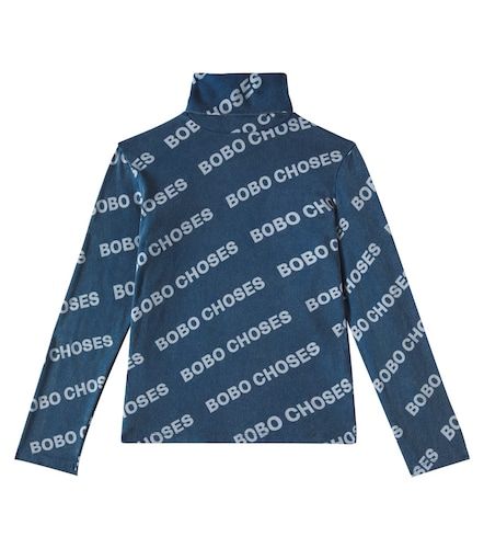 Logo turtleneck cotton-blend jersey top - Bobo Choses - Modalova