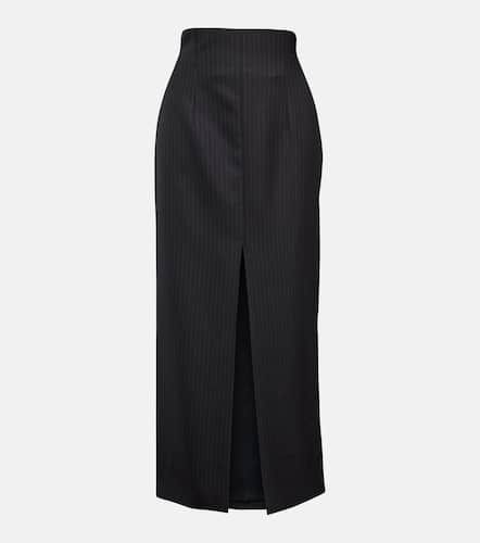 Pinstripe wool midi skirt - Alexander McQueen - Modalova