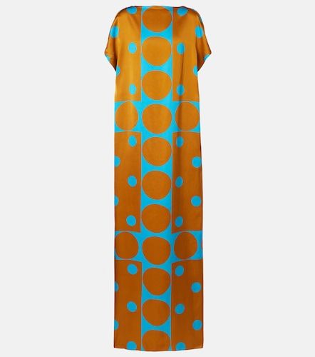 Vestido largo de satén estampado - Dries Van Noten - Modalova
