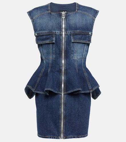 Miniabito di jeans con peplum - Givenchy - Modalova