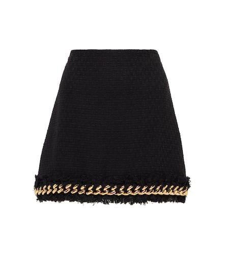 Chain-embellished tweed miniskirt - Versace - Modalova