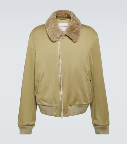 Jacke aus Baumwolle mit Shearling - Burberry - Modalova