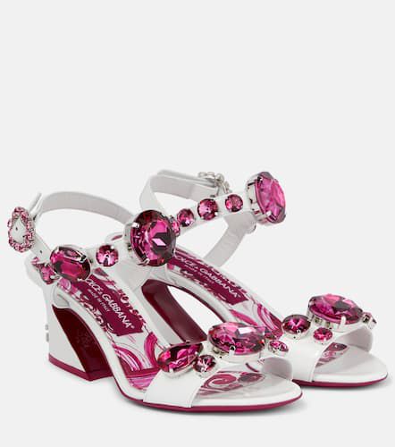 Embellished leather sandals - Dolce&Gabbana - Modalova