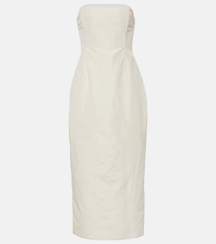 Strapless silk taffeta midi dress - Magda Butrym - Modalova