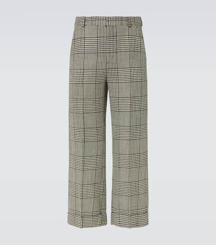 Houndstooth virgin wool flared pants - Valentino - Modalova