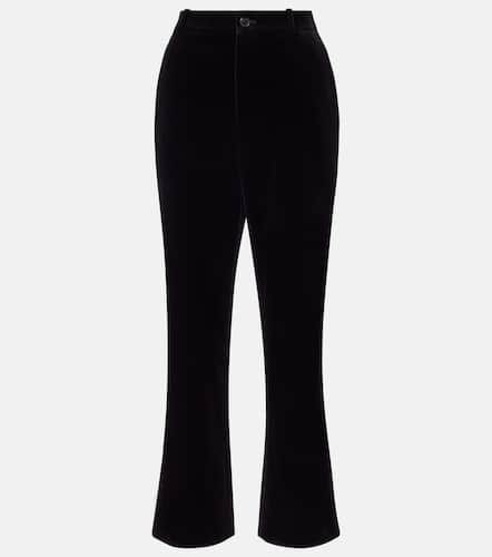 Pantaloni flared cropped in velluto di cotone - Saint Laurent - Modalova