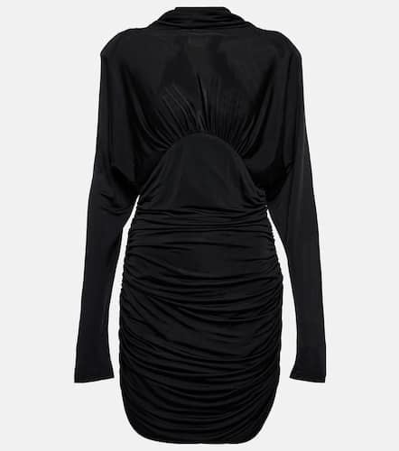 Long-sleeved draped minidress - Saint Laurent - Modalova