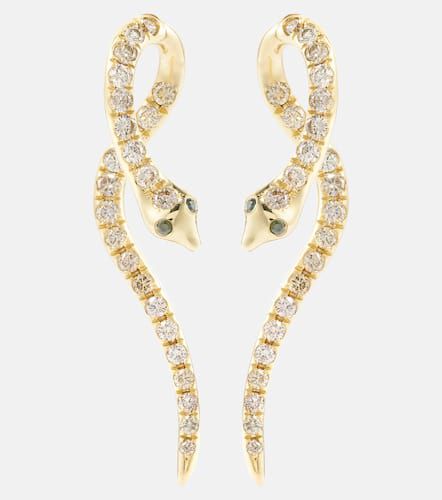 Ohrringe Boa aus 18kt Gelbgold mit Diamanten - Ileana Makri - Modalova