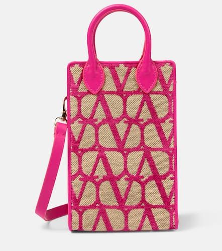 Tote Toile Iconographe con piel - Valentino Garavani - Modalova